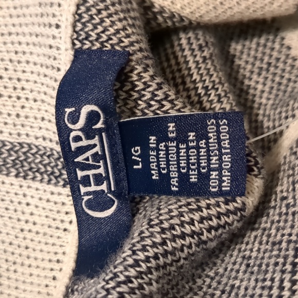 NWT chaps navy and white plaid vest jacket coat size L $30 OBO takes it - Picture 13 of 16